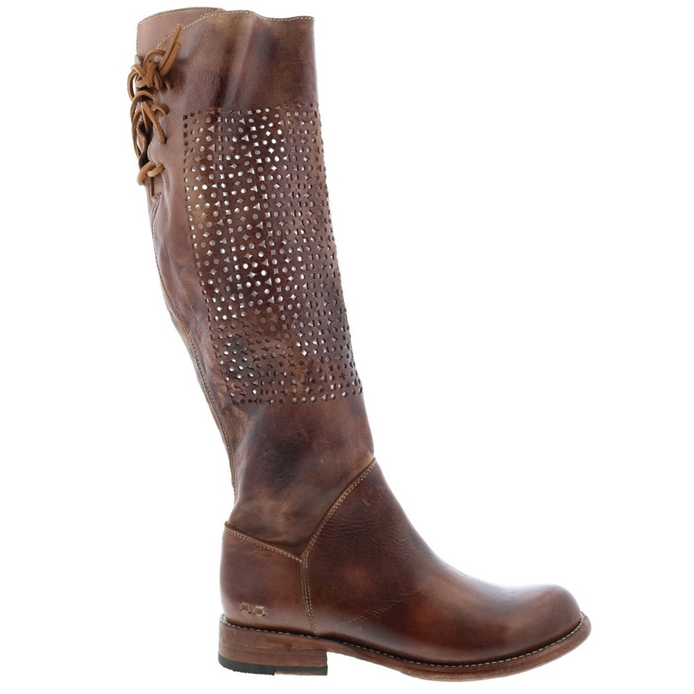 Bed Stu Cambridge F311009 Brown Leather Lace Up Knee High Boots Size 8.5